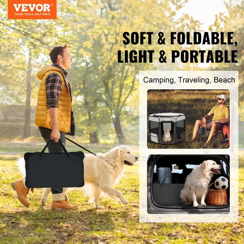 Foldable Pet Playpen – Portable Indoor & Outdoor Dog Pen (36 inch)