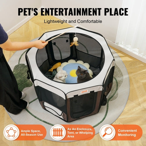 Foldable Pet Playpen – Portable Indoor & Outdoor Dog Pen (36 inch)