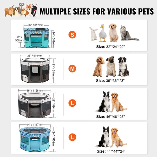 Foldable Pet Playpen – Portable Indoor & Outdoor Dog Pen (36 inch)