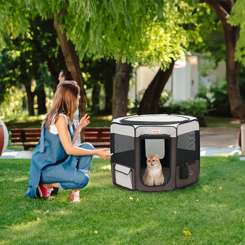 Foldable Pet Playpen – Portable Indoor & Outdoor Dog Pen (36 inch)