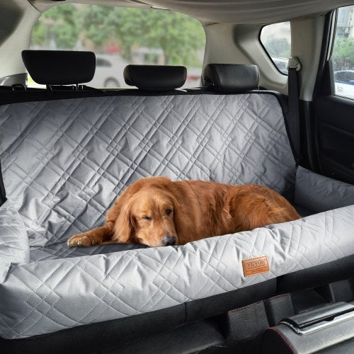 Waterproof Dog Car Seat – Elevated Booster Seat with Safety Strap