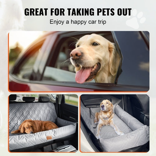 Waterproof Dog Car Seat – Elevated Booster Seat with Safety Strap