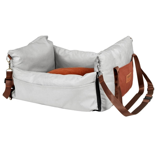 Waterproof Dog Car Booster Seat with Side Handles – Front & Back Seat