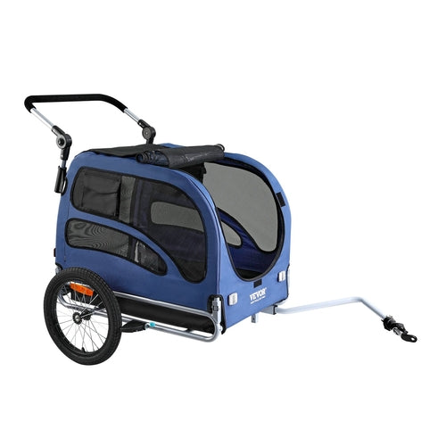 Dog Bike Trailer & Pet Stroller – 2-in-1, Supports up to 100 lbs